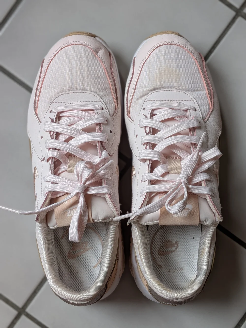 Nike Women’s Sneakers in Blush with Metallic Rose Accent